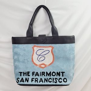 The Fairmont San Fransisco Hand Made in Kashmir Blue Tote Bag Purse